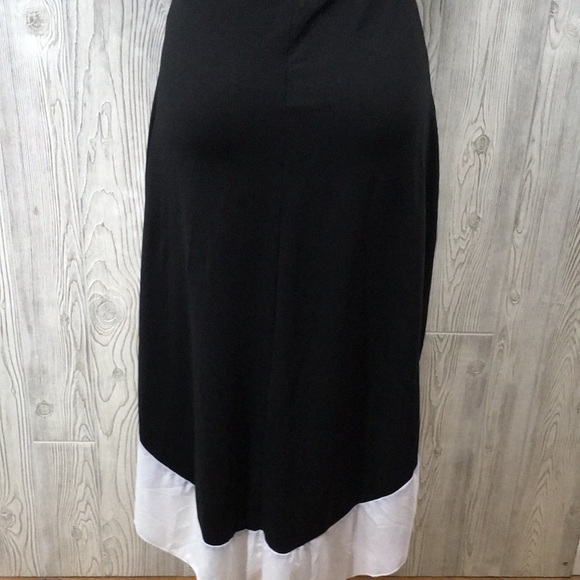 ALLEGRA K Black & White Sleeveless Fishtail Dress Size Medium - Picture 7 of 11
